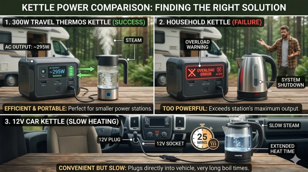 Best Low Wattage Travel Kettle for Portable Power Stations